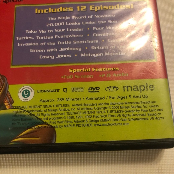 Teenage Mutant Ninja Turtles - Original Series Season 4 (DVD) 12 episodes - Picture 4 of 12